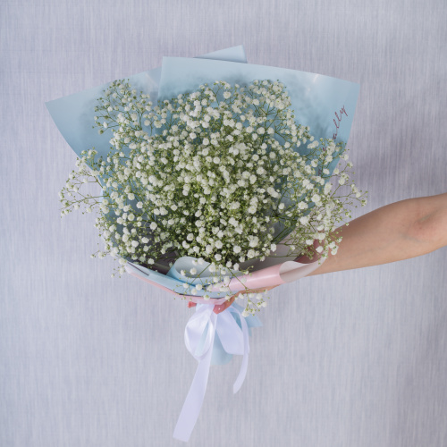 Небольшой букет из белых гипсофил арт. 35807