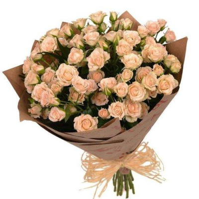 Букет из Кустовых роз 7318-Крем
