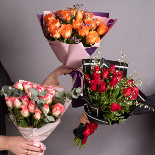 Букет из Кенийских красных роз 15 шт. арт. 28447-Кр