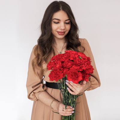 Гвоздика красная ПОШТУЧНО N 24