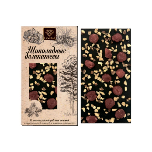 Шоколад Флер Либертад (Fleur Libertad) темный с вишней и миндалем арт. 45913