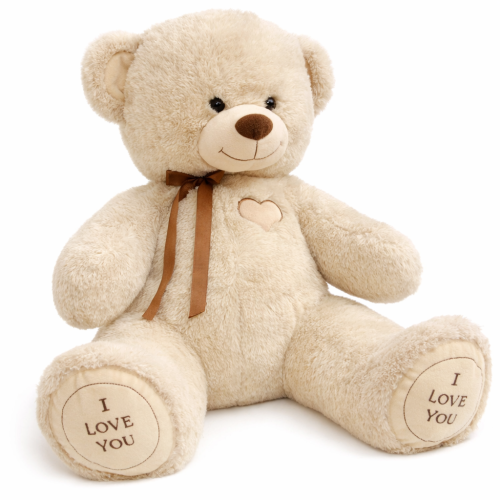 Мишка с бантом 85-90 см. арт.12193 белый