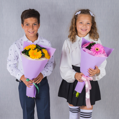 Школьный букет из гербер для девочки N 37959
